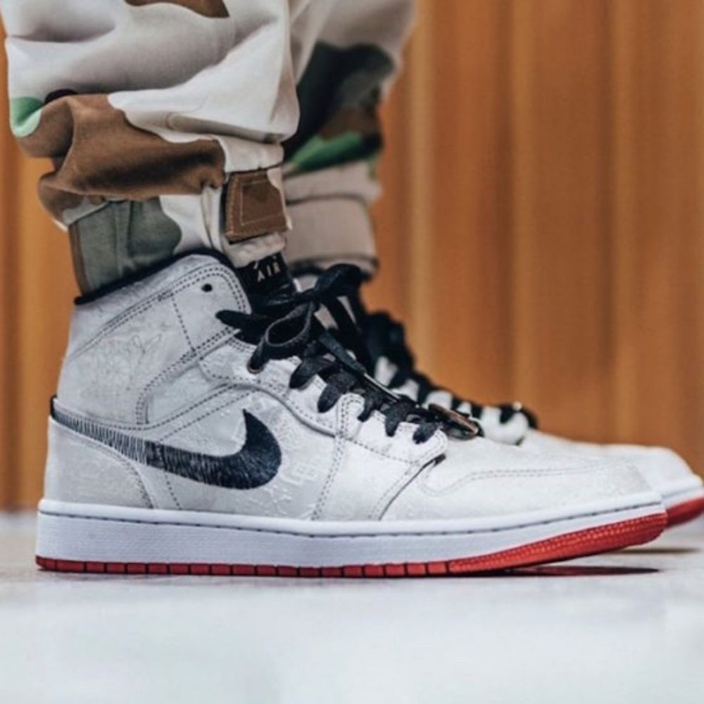 Air Jordan 1 Mid x Clot Fearless Grey – CU2804-100