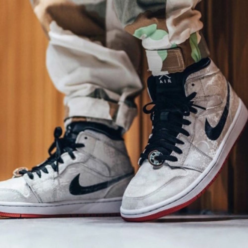 Air Jordan 1 Mid x Clot Fearless Grey – CU2804-100