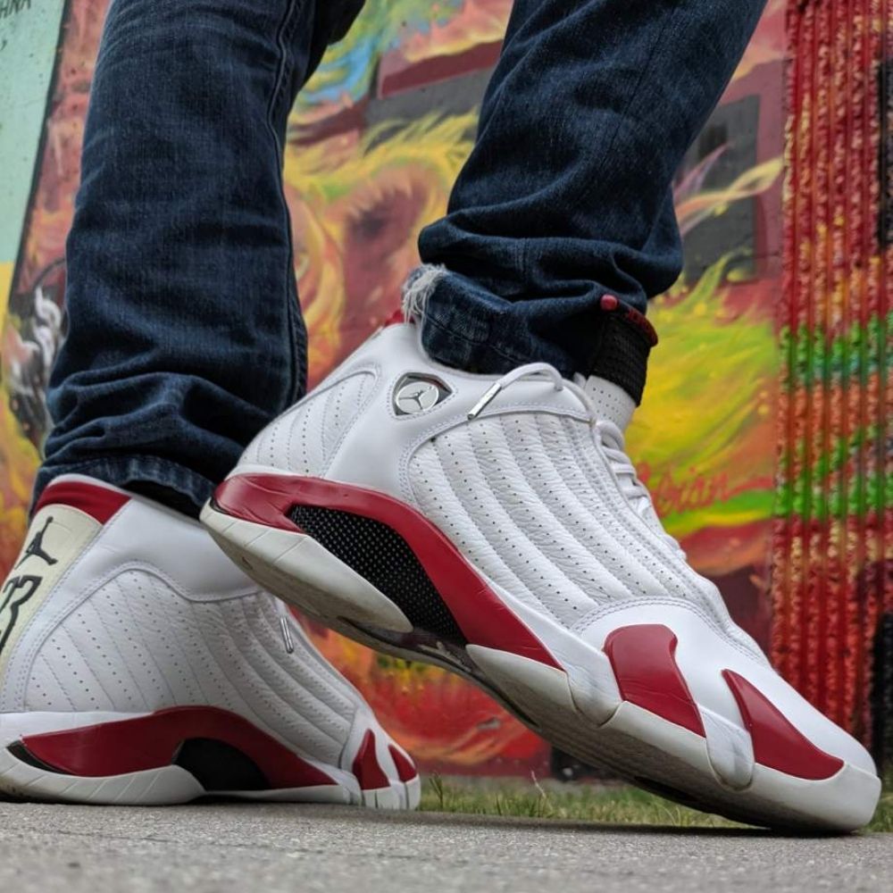 Air Jordan 14 Retro Candy Cane Red White