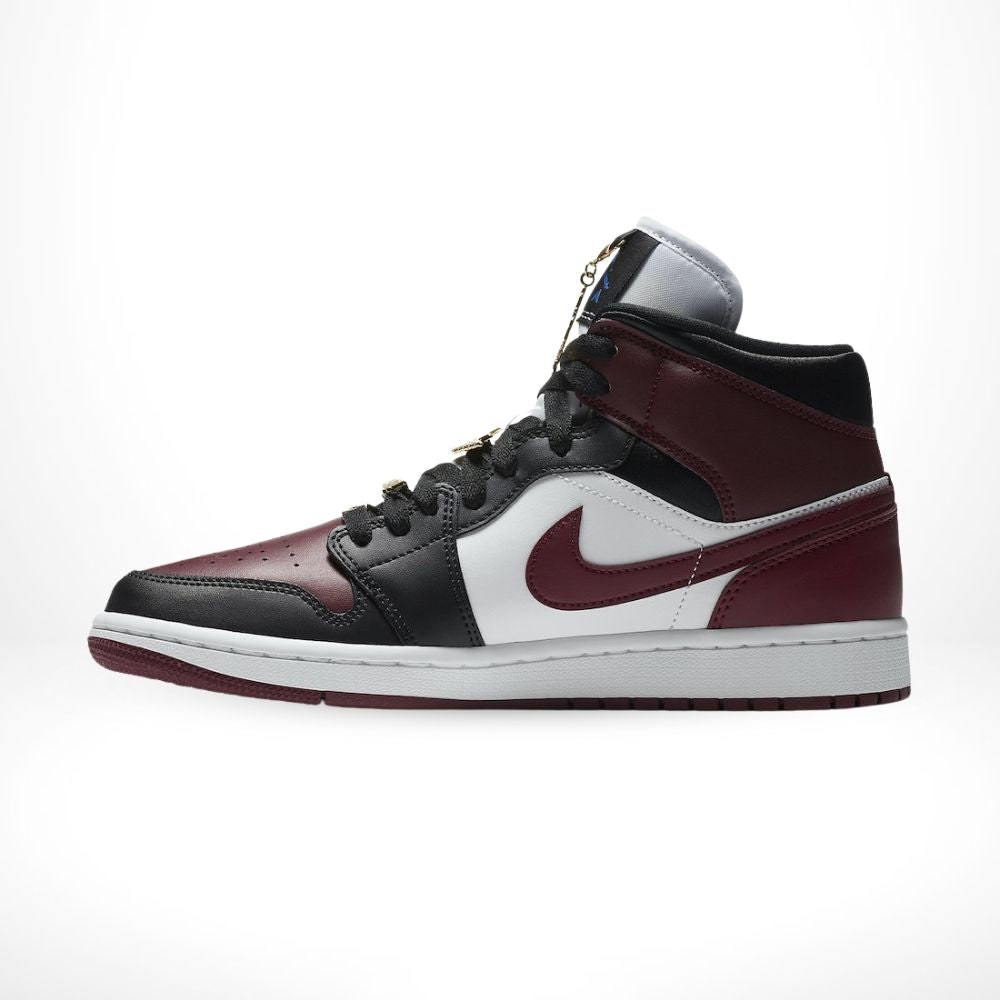 Air Jordan 1 Mid SE Gold Pendants – Black / Dark Beetroot (CZ4385-016)