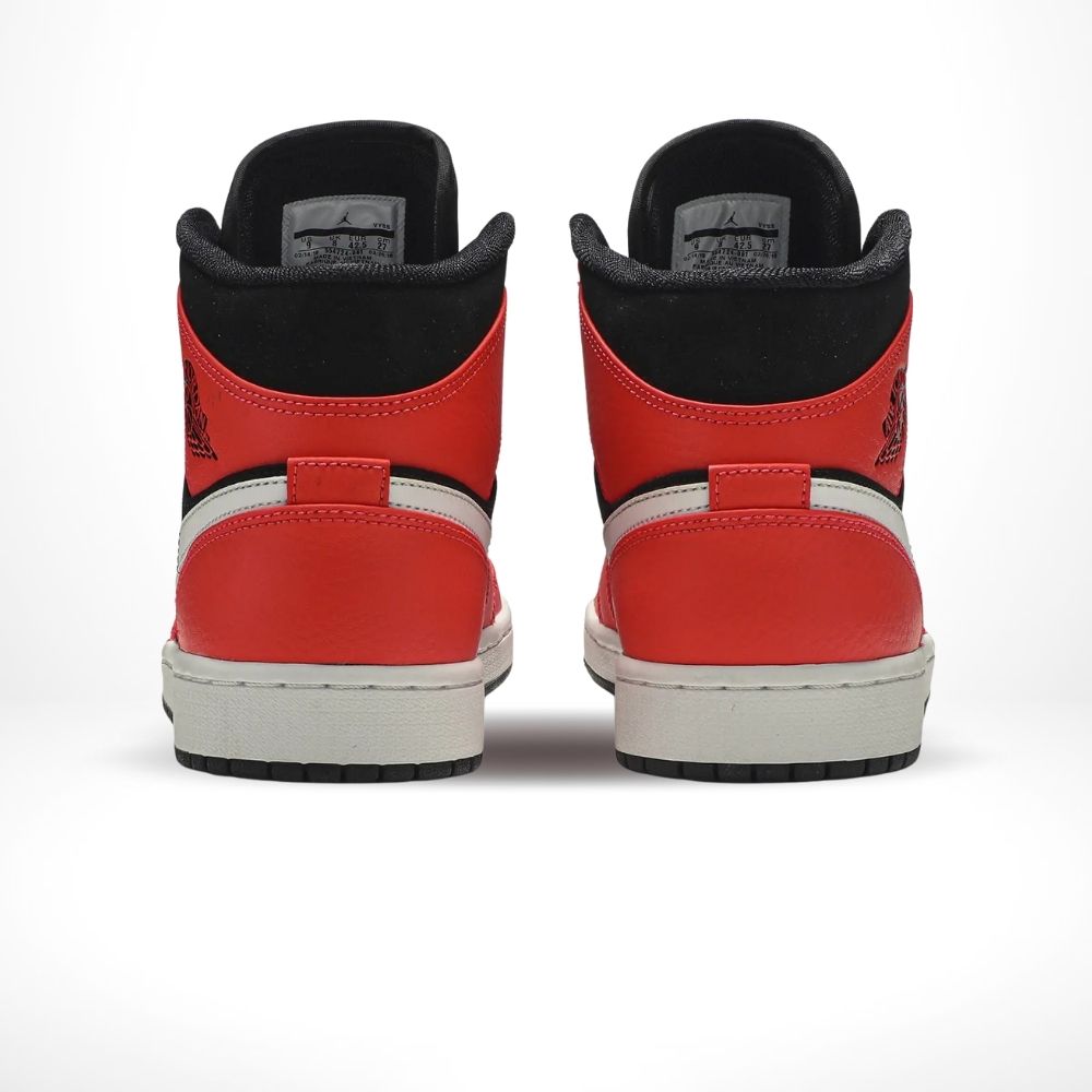 Air Jordan 1 Mid Infrared 23 Black Red